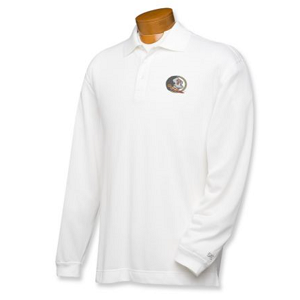 FSU Seminoles B&T CB DryTec LS Championship Polo - White